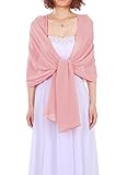 Dressystar Chiffon Bridal Evening Shawls Scarves Many Colors Available S Blush