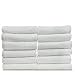 Luxury Hotel Towel Turkish Cotton Towel Set (Wash Cloth - Set of 12, White)