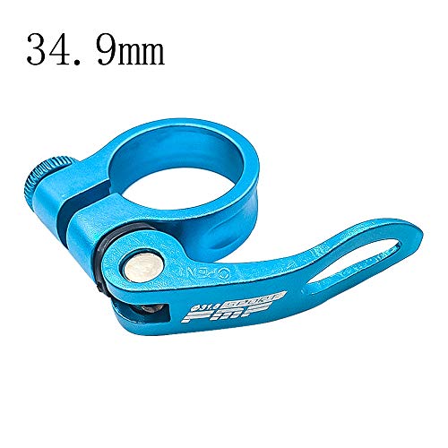 Bicycle Quick Release Seatpost Clamp Blue 34.9mm MTB Road Bike Casual Aluminium Alloy Tube Clip