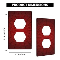 Pznen Red Spider Web Outlet Covers Duplex Wall