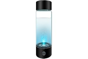Fetinar Hydrogen Water Bottle, 420ml 1400 ppb PEM SPE Technology Portable Hydrogen Water Ionizer Machine Essentials for Men Women, Rechargeable Hydrogen Water Generator for Home Office Travel