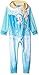 Disney Big Girls' Frozen Elsa Hooded Fleece Blanket Sleeper, Blue, 8