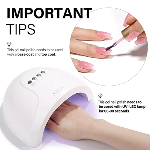 AILLSA Jelly Gel Nail Polish Creamy Yellow Gel Polish Translucent