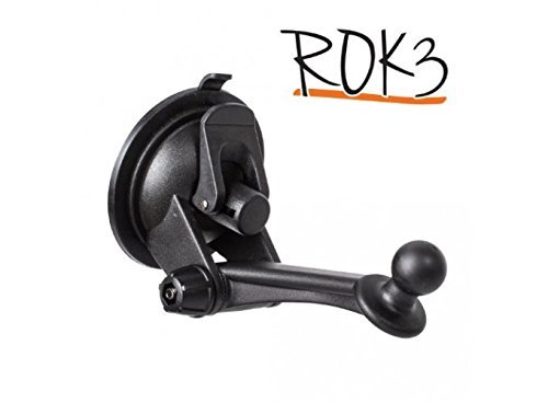 iBolt Rok 3 Suction Mount with 80mm Dash Disc Works with All car Dock Holders and Garmin GPS Devices
