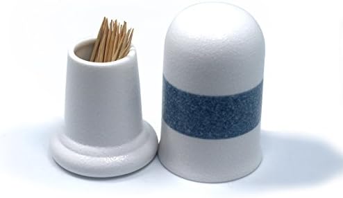Terya Ceramic Toothpick holder Portable Toothpick Holder Dispenser Pocket Toothpick Holder (B)