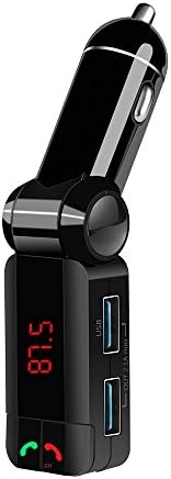 Hungcaldia Wireless Bluetooth FM Transmitter BC06S,BC06,Bluetooth Car Adapter Audio FM Radio Audio Music Player With Dual USB Ports (BC06S)
