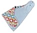Happy bébé Baby Bandana Drool Bibs (4-Pack) Absorbent Organic Cotton Bibs for Girls, Colorful Designs, Ultra Soft & Adjustable, 3 months