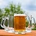 Lily's Home Unbreakable Acrylic Classic Beer Mug, Made of Shatterproof Plastic and Ideal for Indoor and Outdoor Use, Reusable, Crystal Clear (16 oz. Each, Set of 4)