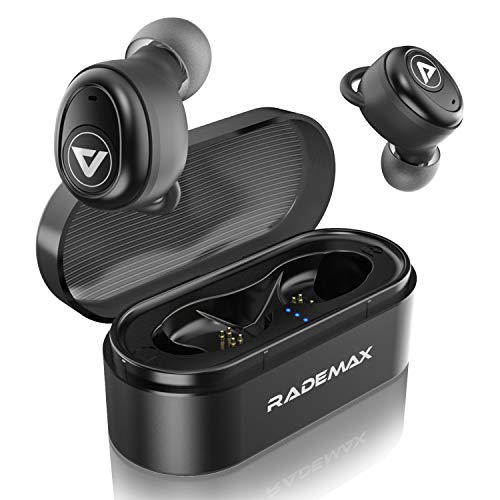 Bluetooth 5.0 Earbuds, True Wireless Earbuds Bluetooth Headphones with Mic Wireless Headphones Mini Headset Sweatproof Earphones HD Sound Deep Bass with Charging Case for Sport
