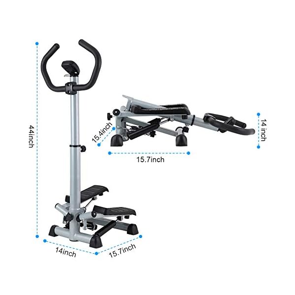 Greensen-Twist-Stepper-with-Handle-Folding-Trainer-Stair-Climber-Adjustable-Machine-Exercise-Stair-Climbing-Machine-with-LCD-monitor-for-Fitness-Aerobic-Exercise-Home-Office-Gym-Use-Black-and-Gray GREENSEN Twist Stepper with Handle Folding Trainer Stair Climber Adjustable Machine Exercise Stair Climbing Machine with…