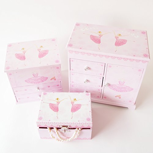 image for Lily & Ally / Flower Ballerina Musical Jewelry Box, with Melody of 