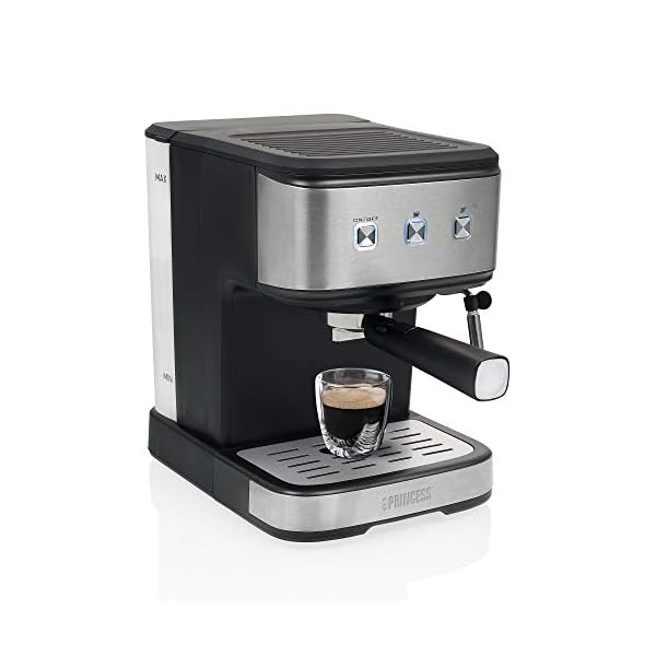 PRINCESS 249413 Espressomaschine und Kapselmaschine 20 bar Wassertank 1,5 Liter Máquina de Espresso y cápsula Schwarz…