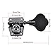 Alomejor 4R Guitar Tuning Peg Bass Guitar Open Tuners Zinc Alloy ElectricTuning Keys Pegs Tuners Machine Headsthumb 4