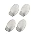 JOJO STYLE Towel Hooks, Adhesive Stainless Steel Utility Durable Hangers Wall Mount for Home Kitchen Bathroom Living Room, 4 Packs - Silver