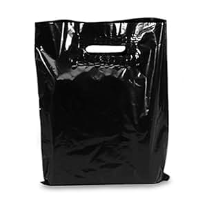 Amazon.com: Black Handle Plastic Bags 20" X 20" X 5" - 1 3/4" mil Thick ...