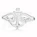 INBLUE Women's 925 Sterling Silver 13mm Ring CZ Silver Tone Rope Anchor Nautical