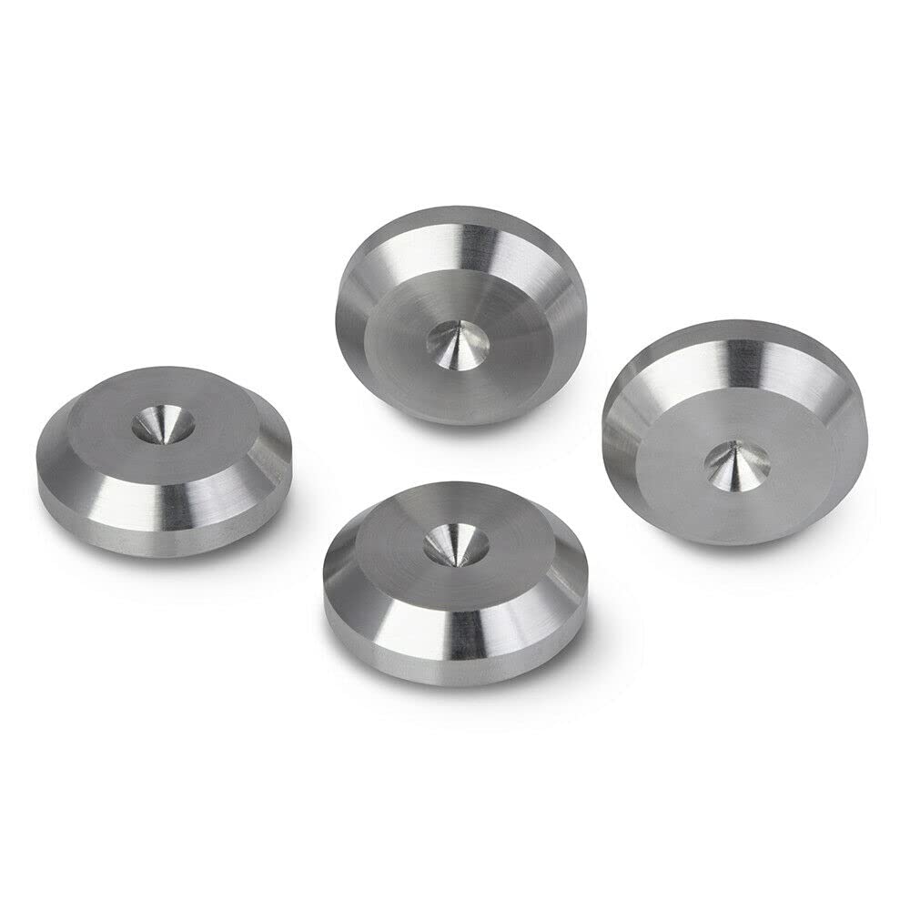 PrecisionGeek® Chamfered Speaker Spike Pads – Isolation Pads for HiFi Speakers, Subwoofers & Speaker Stands – Anti-Vibration (Ø40 mm (12 mm) – Stainless Steel 304 – Pack of 4) — image 1