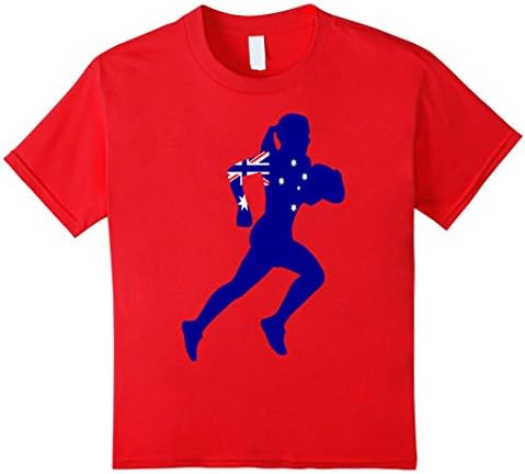 Kids Australia Girls Rugby Jersey Shirt 4 Red