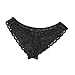 FEESHOW Sexy Men's Lace Briefs Sissy Pouch Underwear Crossdress Panties Lingerie Black X-Large (Waistline 29.0-46.0