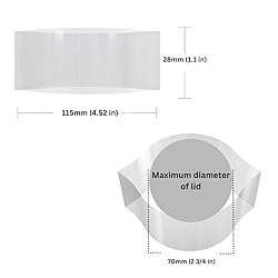 Supplement and Supply 115 x 28 mm Clear Perforated