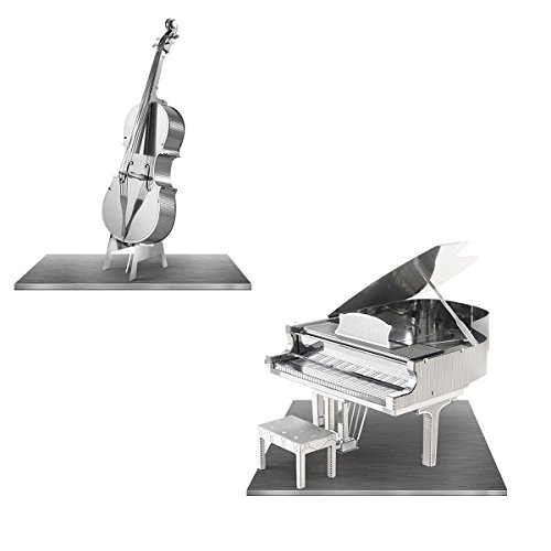 Metal earth 3d laser cut steel models - grand piano with bench &a…