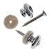Guitar Straplock,Mushrooms Head Guitar Strap Buttons Strap Locks Chrome Guitar Parts 2pcs (Chrome)