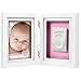 Pearhead Babyprints Newborn Baby Handprint and Footprint Desk Photo Frame & Impression Kit, Excellent First Fathers Day Gift for Dad, New Dad Gifts, White
