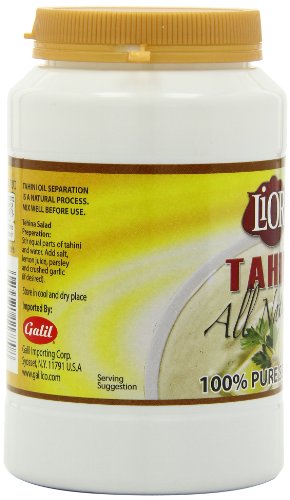 LiOR Tahini, All Natural 100% Pure Ground Sesame, 16-Ounce Jars