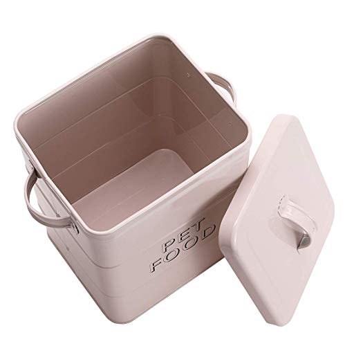 Pet Treat and Food Storage Tin with Lid | 6lbs Capacity | Serving Scoop Included - Thumbnail 3