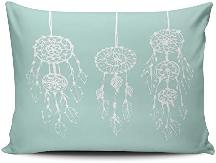 ZeDae Bohemian Dream Catchers Personalized Pillowcases Designer Mint Decorative Pillow Case Cover 12x20 Inches Pillowcase One Sided