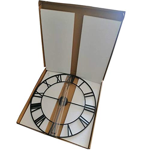 24 inch Large Home Decor Wall Clock for Living Room Non Ticking Iron