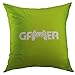 Mugod Decorative Throw Pillow Cover for Couch Sofa,Green Button Gamer Logovector Computer Home Decor Pillow Case 18x18 inch