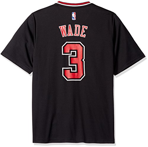 NBA Men s Chicago Bulls Dwayne Wade Replica Player Alternate Road Jersey, Medium, Black