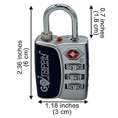 GoTrippin Metal Luggage Locks (Set of 2) (Multicolored_TSALOCK)