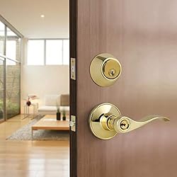 Keyed Alike Front Door Entry Lever with Double