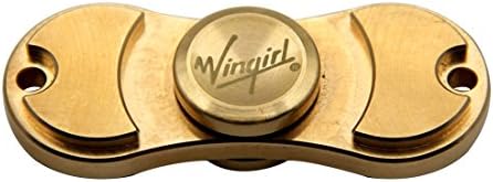 Winqirl Antique Finish Logo Limited Edition Anti-counterfeiting Snail Mark Double Wings Spinner Fidget Toy Generation 1 Sophisticated Fidget Spinner For ADD, ADHD, Stress Relief, Premium Brass
