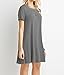 MOLERANI Women's Casual Plain Simple T-Shirt Loose Dress(Gray,XL)