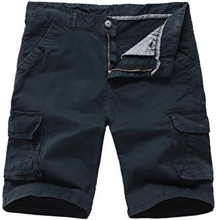 Palarn Sports Pants Casual Cargo Shorts Fashionable Men's Pure Color Button-Pocket Overalls Wind Overalls Shorts