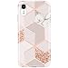 JAHOLAN Compatible with iPhone XR Case Bling Glitter Sparkle Rose Gold Marble Design Clear Bumper TPU Soft Rubber Silicone Cover Phone Case for iPhone XR 2018 6.1 inch Gold
