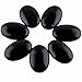 Rockcloud Oval Worry Stones,Palm Pocket Energy Stone,Healing Crystal with Velvet Bag,Black Obsidian