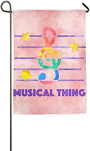 MUSICAL THING Colorful Note Self Made Symbol Garden Flags Small Initial Spring Yard Polyester Fiber Monogram