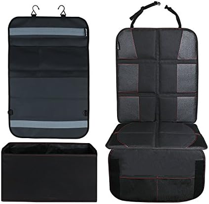 KIPTOP Kids Travel Tray Children Snack and Play Tray for Car Bus Train and Plane Journeys (Seat protection pad)