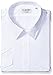 Van Heusen Men's Aviator Dress Shirt Short Sleeve, White, 21