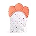 Baby Teething Mitten Self Soothing Teething Mitt, Teething Pain Relief, Smile Teether Toy, Unisex Babies Teething Glove (1 Pair of Pink)