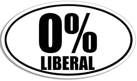 Amazon Com Oval 0 Percent Liberal Bumper Sticker Conservative Anti Antifa Pro Trump Arts Crafts Sewing