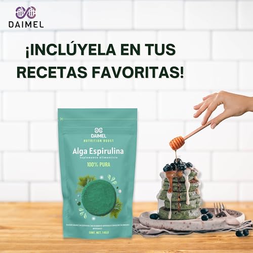 Daimel | Alga Espirulina Pura En Polvo 1kg Superfood Orgánica 100% pura