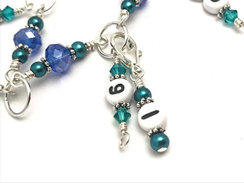 image for Jill's Beaded Knit Bits 0-100 Row Counting Chain Jewelry for Knitters,