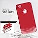 Petocase for iPhone 8 Case, Heavy Duty Slim Shockproof Drop Protection Hybrid Hard PC Covers Soft Rubber Bumper Protective Case for iPhone 8/7-Red