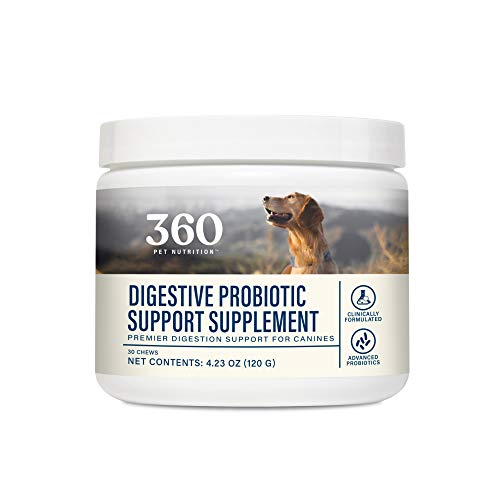 360 Pet Nutrition Digestive Probiotic Soft Chew to Support Digestion and Immune Health