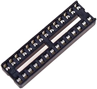 Hobby Components 28 Pin 0.3 Inch DIL IC Socket Pack of 5 Through-Hole Tin Plated